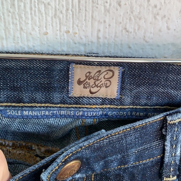 Goldsign Denim Mid Rise Thrill Boot Cut Dark Wash Jeans sz 31 - Picture 3 of 7